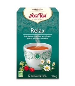 BIO-Kräutertee mit Lindenblüten, Kamille & Hagebutte - Ruhe Tee - 17 Teebeutel - Yogi Tea BIO-Kräutertee mit Lindenblüten, Kamille & Hagebutte - Ruhe Tee - 17 Teebeutel - Yogi Tea