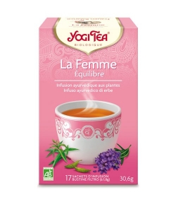 BIO-Frauentee mit Himbeerblätter, Zitronenverbene & Lavendel - Frauen Balance - 17 Teebeutel - Yogi Tea BIO-Frauentee mit Himbeerblätter, Zitronenverbene & Lavendel - Frauen Balance - 17 Teebeutel - Yogi Tea