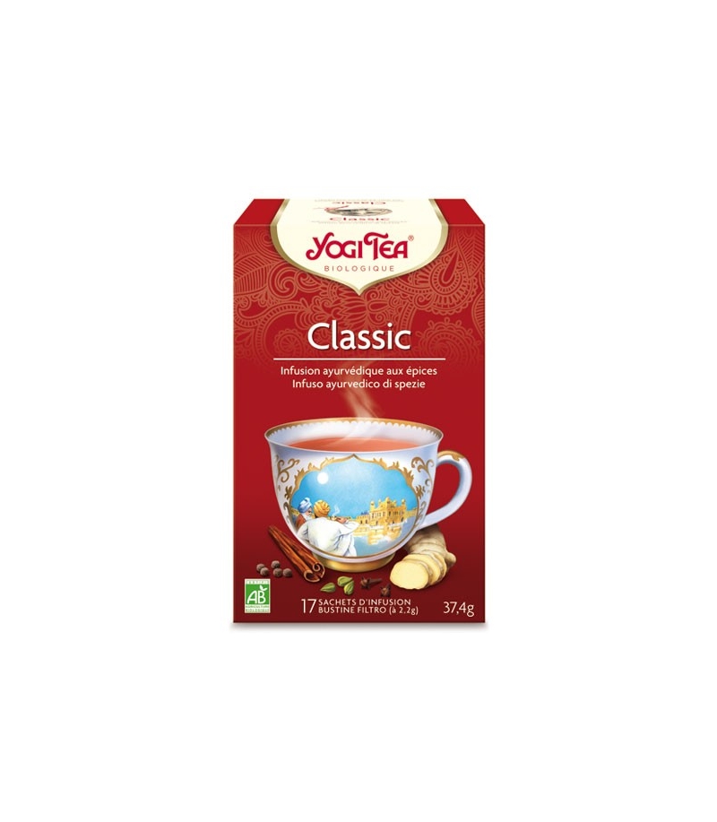 BIO-Kräutertee mit Zimt, Ingwer & Kardamom - Classic - 17 Teebeutel - Yogi Tea BIO-Kräutertee mit Zimt, Ingwer & Kardamom - Classic - 17 Teebeutel - Yogi Tea