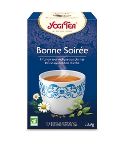 Infusion de fenouil, camomille & houblon BIO - Bonne Soirée - 17 sachets - Yogi Tea