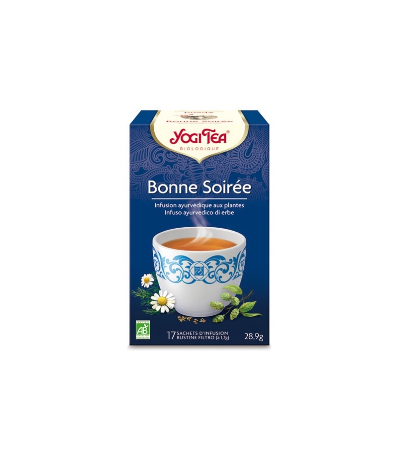 BIO-Kräutertee mit Fenchel, Kamille & Hopfen - Abend Tee - 17 Teebeutel - Yogi Tea