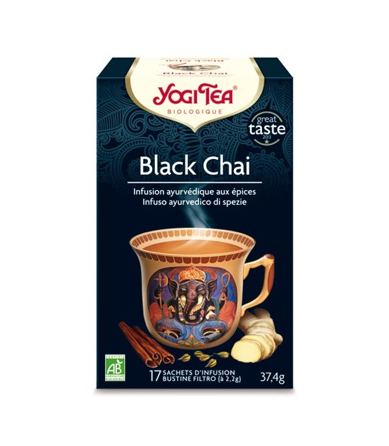 BIO-Schwarztee mit Gewürzen - Black Chai - 17 Teebeutel - Yogi Tea