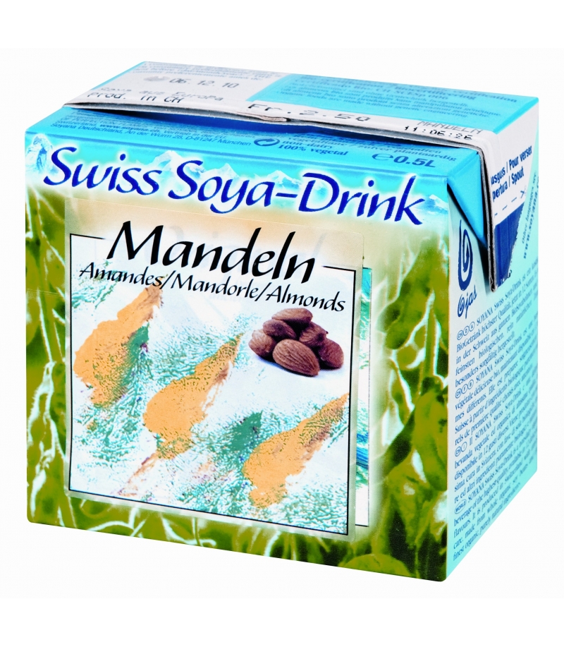 Boisson au soja amandes BIO Swiss soya-drink - 500ml - Soyana Boisson au soja amandes BIO Swiss soya-drink - 500ml - Soyana
