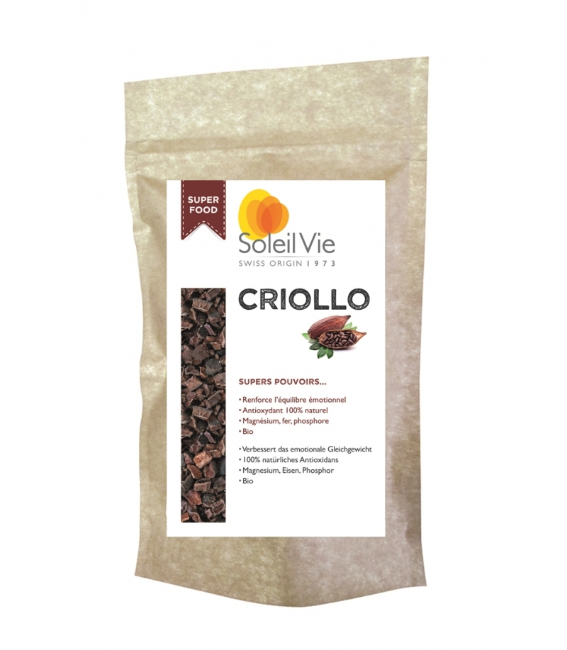 BIO-Criollo Kakaobohnensplitter - 120g - Soleil Vie BIO-Criollo Kakaobohnensplitter - 120g - Soleil Vie