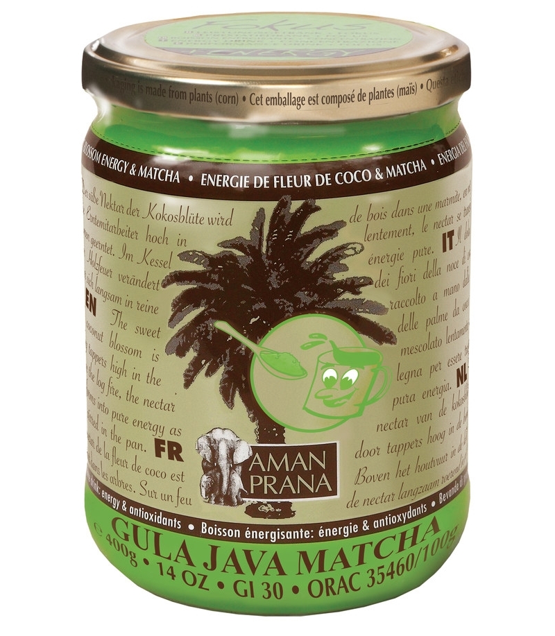 Boisson énergisante Matcha & sucre de fleur de noix de coco BIO - 400g - Aman Prana Boisson énergisante Matcha & sucre de fleur de noix de coco BIO - 400g - Aman Prana