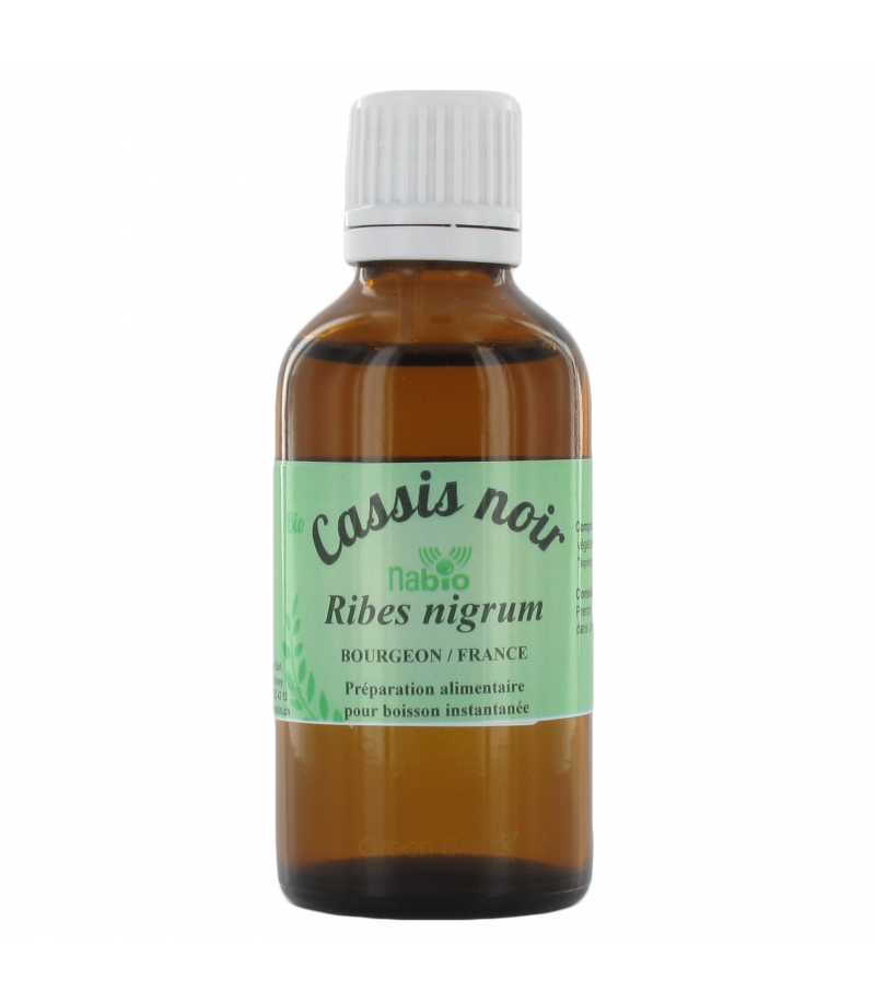 Macérat glycériné BIO Cassis noir 50ml Nabio Macérat glycériné BIO Cassis noir 50ml Nabio