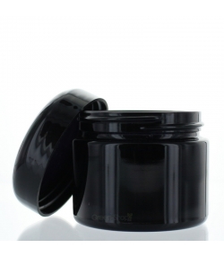 Schwarze Glasdose 50ml mit schwarzem Drehverschluss - 1 Stück - Aromadis