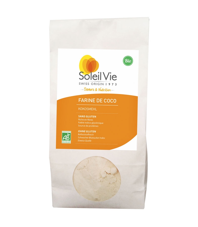 Farine de coco BIO - 400g - Soleil Vie Farine de coco BIO - 400g - Soleil Vie