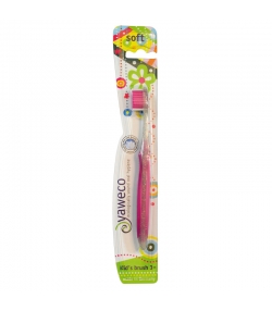 Brosse à dents enfants (dès 3 ans) Rose Soft Nylon Kid's - 1 pièce - Yaweco Brosse à dents enfants (dès 3 ans) Rose Soft Nylon Kid's - 1 pièce - Yaweco