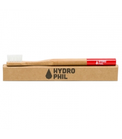 Brosse à dents en bambou Rouge Medium-Soft Nylon - 1 pièce - Hydrophil Brosse à dents en bambou Rouge Medium-Soft Nylon - 1 pièce - Hydrophil