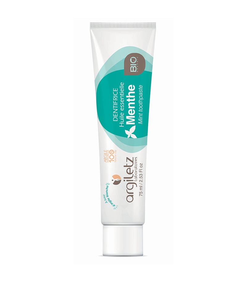 Dentifrice BIO argile blanche & menthe - 75ml - Argiletz Dentifrice BIO argile blanche & menthe - 75ml - Argiletz
