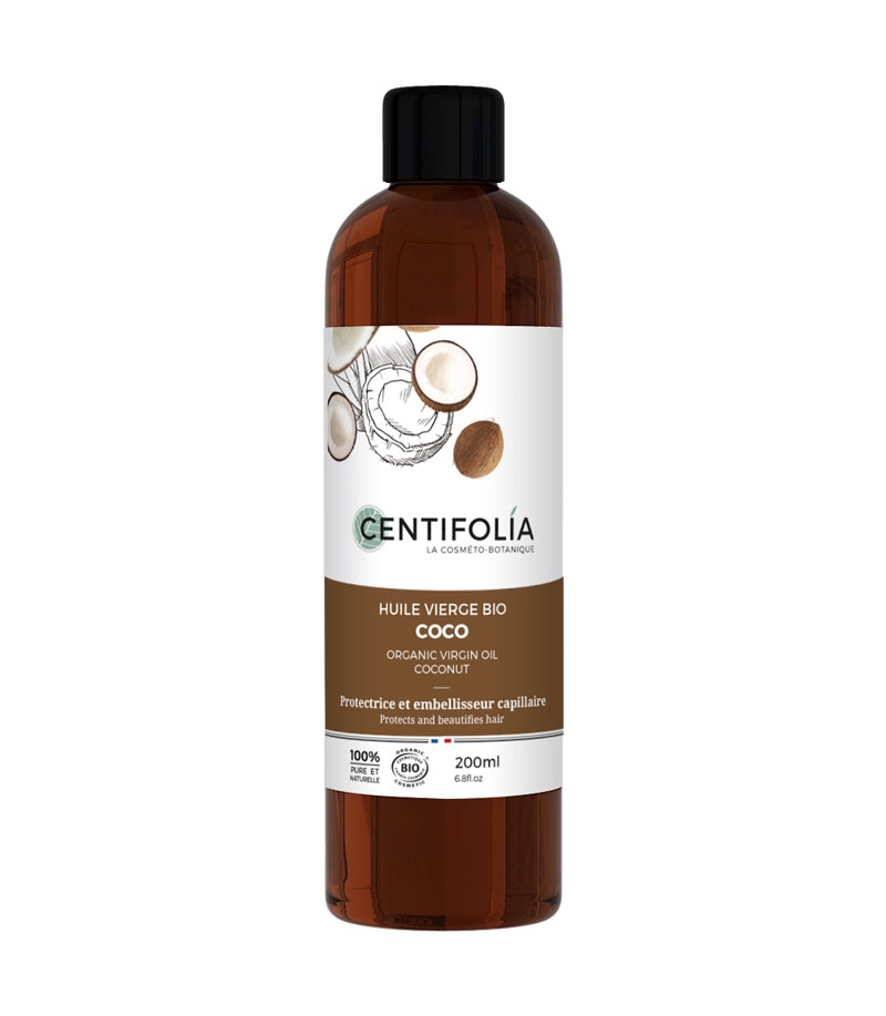 Huile vierge coco BIO - 200ml - Centifolia Huile vierge coco BIO - 200ml - Centifolia