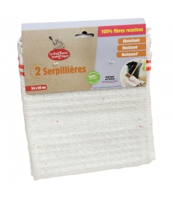 Wischmopp 100% Recyclingfasern - 2 Stück - La droguerie écologique Wischmopp 100% Recyclingfasern - 2 Stück - La droguerie écologique