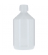 Bouteille en plastique blanc 500ml avec bouchon à vis - Aromadis