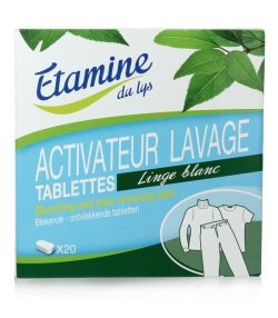 Ökologische Tabletten Aktivator weisse Wäsche ohne Parfüm - 20 Tabletten - Etamine du Lys Ökologische Tabletten Aktivator weisse Wäsche ohne Parfüm - 20 Tabletten - Etamine du Lys