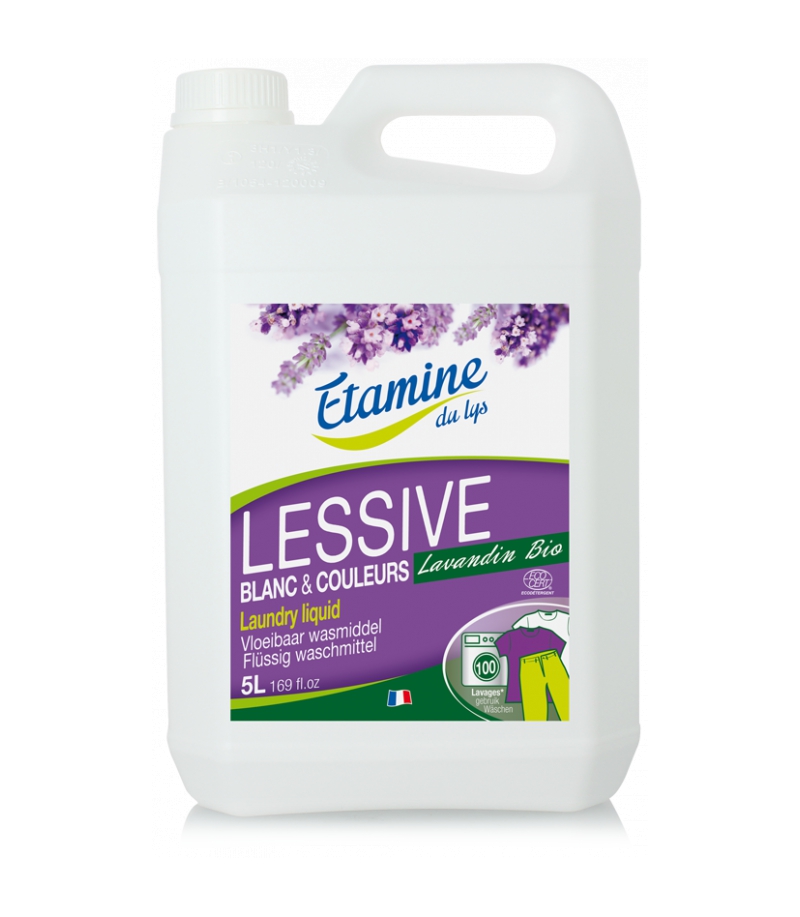 Lessive liquide écologique lavandin - 100 lavages - 5l - Etamine du Lys
