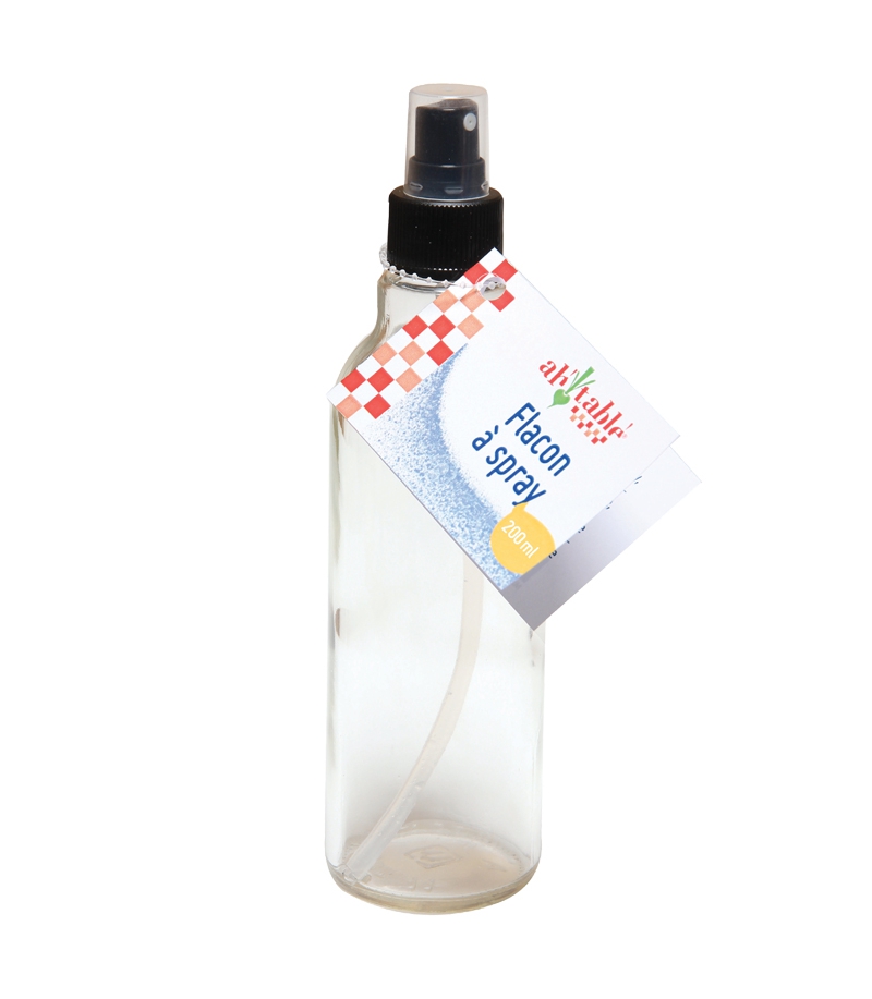 Flacon à spray en verre transparent 200ml - 1 pièce - ah table ! Flacon à spray en verre transparent 200ml - 1 pièce - ah table !