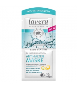 Anti-Falten BIO-Maske Q10, Jojoba & Aloe Vera - 2x5ml - Lavera Basis Sensitiv