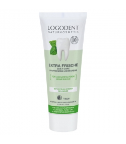 Dentifrice extra frais BIO menthe & comomille sans fluor - 75ml - Logodent Daily Care Dentifrice extra frais BIO menthe & comomille sans fluor - 75ml - Logodent Daily Care