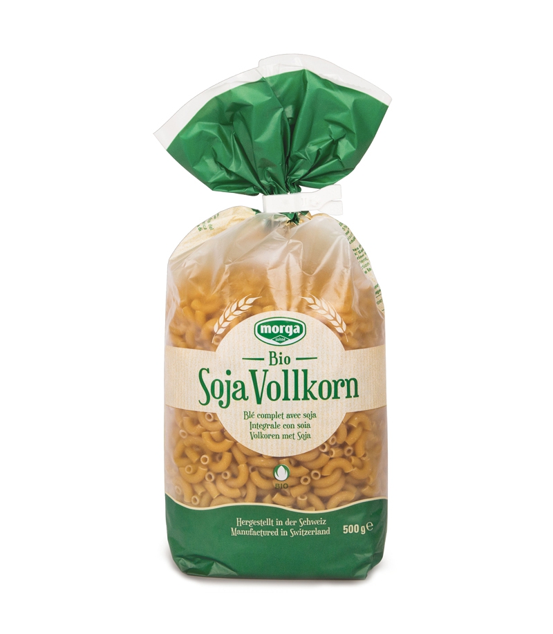 BIO-Hörnli aus Soja & Vollkorn-Hartweizen - 500g - Morga BIO-Hörnli aus Soja & Vollkorn-Hartweizen - 500g - Morga