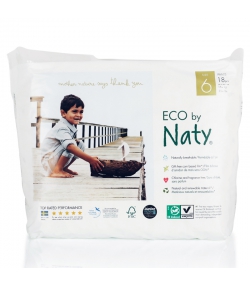 Culottes d’apprentissage écologiques Taille 6 XL 16+ kg – 1 sac de 18 pièces – Naty