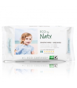 Lingettes douces pour bébé écologiques sans parfum – 56 lingettes – Naty Lingettes douces pour bébé écologiques sans parfum – 56 lingettes – Naty