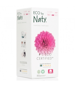 Regular BIO-Tampons mit Applikator für leichte bis mittlere Blutungen - 16 Stück - Naty Regular BIO-Tampons mit Applikator für leichte bis mittlere Blutungen - 16 Stück - Naty