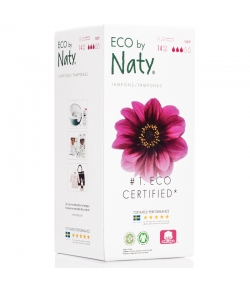 Super BIO-Tampons mit Applikator für mittlere bis schwere Blutungen - 14 Stück - Naty Super BIO-Tampons mit Applikator für mittlere bis schwere Blutungen - 14 Stück - Naty
