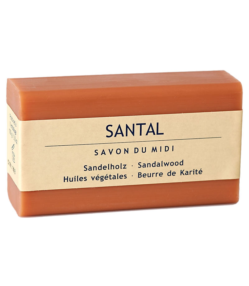 Savon au beurre de karité & santal Savon du Midi 100g Savon au beurre de karité & santal Savon du Midi 100g