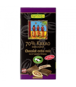 Chocolat extra noir 70% de cacao BIO - 80g - Rapunzel