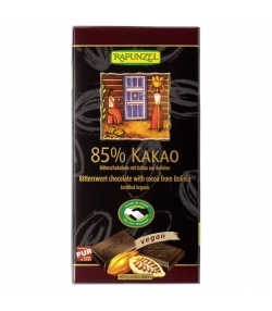 Chocolat noir 85% de cacao BIO - 80g - Rapunzel