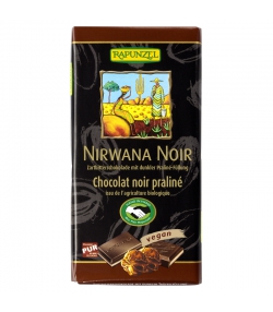 Chocolat noir fourré au praliné Nirwana BIO - 100g - Rapunzel