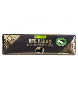 Barre au chocolat noir 85% de cacao BIO - 20g - Rapunzel