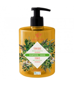 Shampooing & douche tonique BIO menthe & eucalyptus - 500ml - Cosmo Naturel Shampooing & douche tonique BIO menthe & eucalyptus - 500ml - Cosmo Naturel