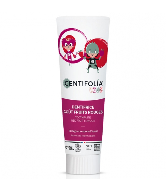 Dentifrice Enfant Bio Gout Fruits Rouges Sans Fluor 50ml Centifolia