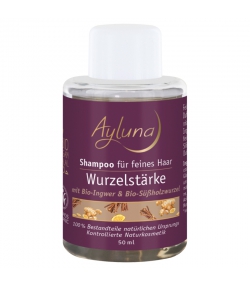 Shampooing pour renforcer les racines BIO gingembre & réglisse - 50ml - Ayluna Shampooing pour renforcer les racines BIO gingembre & réglisse - 50ml - Ayluna