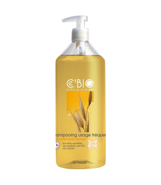 Shampooing usage fréquent BIO miel, calendula & avoine - 500ml - Ce'BIO
