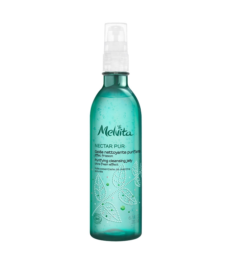 Gelée nettoyante purifiante BIO menthe poivrée - 200ml - Melvita Nectar Pur