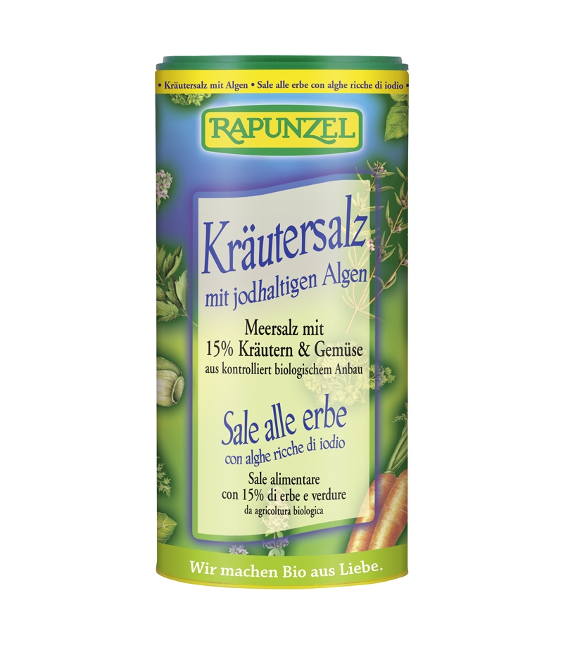 BIO-Kräutersalz jodiert mit 15% Kräutern & Gemüse - 125g - Rapunzel