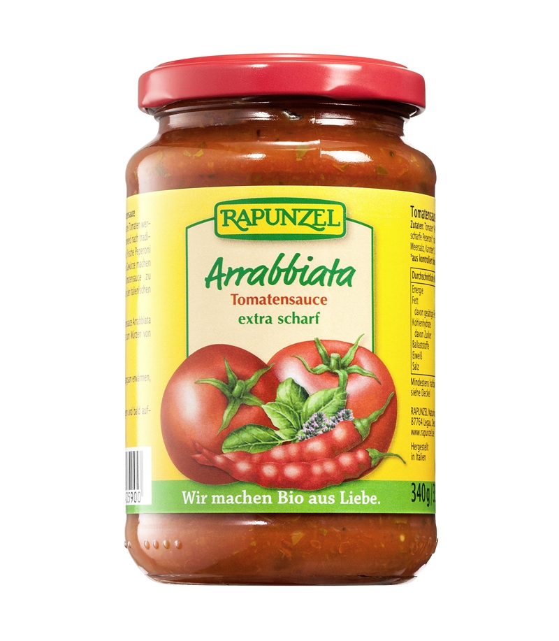 BIO-Tomatensauce Arrabbiata - 340g - Rapunzel BIO-Tomatensauce Arrabbiata - 340g - Rapunzel