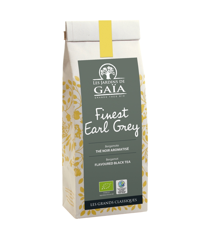 Finest Earl Grey thé noir aromatisé à la bergamotte BIO - 100g - Les Jardins de Gaïa