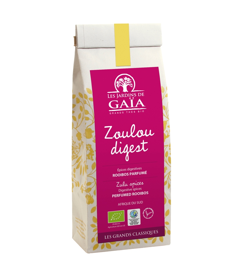 Zoulou digest rooibos parfumé aux épices digestives BIO - 100g - Les Jardins de Gaïa Zoulou digest rooibos parfumé aux épices digestives BIO - 100g - Les Jardins de Gaïa