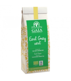 Earl grey grün aromatisierter BIO-Grüntee mit Bergamotte - 100g - Les Jardins de Gaïa Earl grey grün aromatisierter BIO-Grüntee mit Bergamotte - 100g - Les Jardins de Gaïa