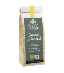 Sonnenbad aromatisierter BIO-Schwarztee mit Pfirsich & Aprikose - 100g - Les Jardins de Gaïa Sonnenbad aromatisierter BIO-Schwarztee mit Pfirsich & Aprikose - 100g - Les Jardins de Gaïa
