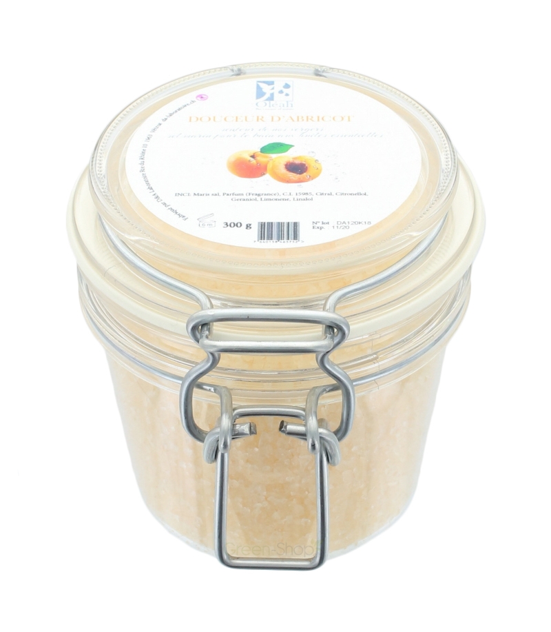Sel de bain naturel douceur d'abricot - 300g - Oléah Sel de bain naturel douceur d'abricot - 300g - Oléah