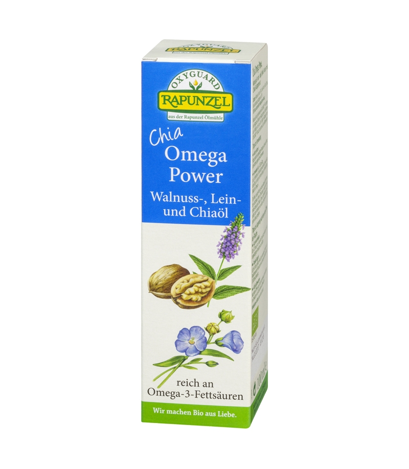 Chia Omega Power huile de noix, huile de lin & huile de chia BIO - 100ml - Rapunzel
