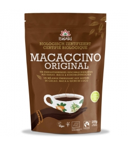 Boisson instantanée Macaccino Original cacao, maca & sucre de coco BIO - 250g - Iswari