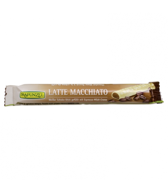Stick chocolat blanc fourré à la crème de café expresso Latte Macchiato BIO - 22g - Rapunzel