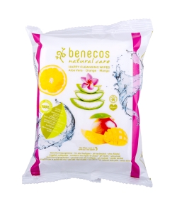 BIO-Gesichtsreinigungstücher Aloe Vera, Orange & Mango - 25 Stück - Benecos BIO-Gesichtsreinigungstücher Aloe Vera, Orange & Mango - 25 Stück - Benecos