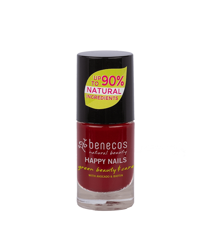 Vernis à ongles brillant Rouge foncé - Cherry red - 5ml - Benecos